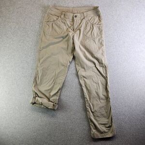 Kuhl Pants Womens 8 Beige Roll Tab Hiking Climbing Camping Fishing Gorpcore